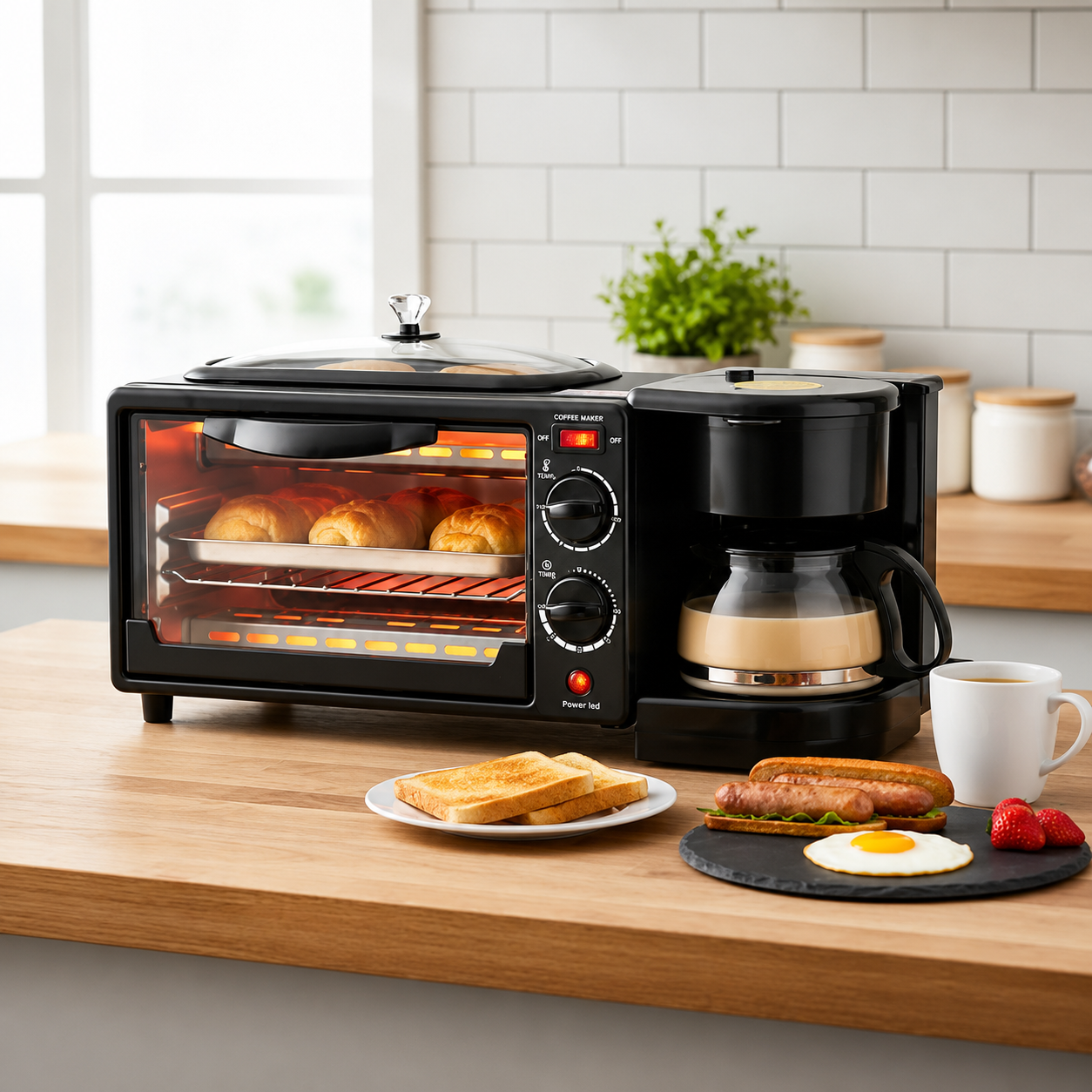 Horno eléctrico 3 en 1